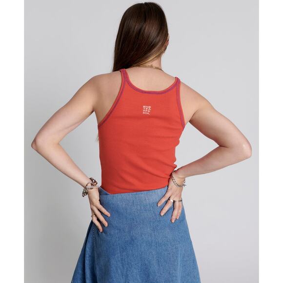 ONE TEASPOON Red One Teaspoon Logo Singlet Tank Top NWT Size Small - Picture 2 of 8